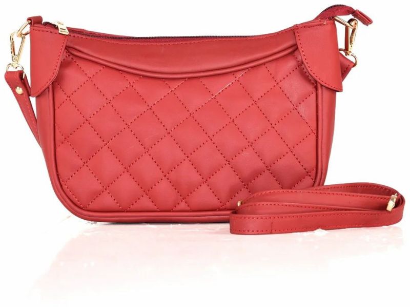 Ladies Red Leather Shoulder Bag