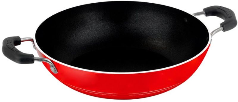 Red And Black Aluminum 2l Nonstick Cookware