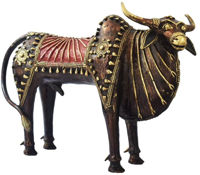 Metal Bastar Cow Art