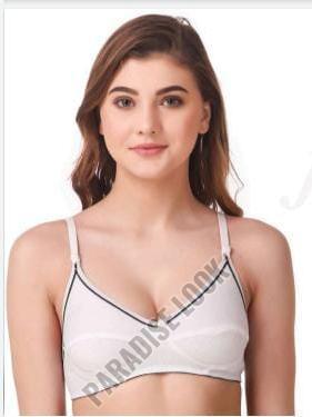 Nylon Plain Piping Non Padded Bra, Technics : Machine Made