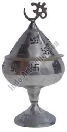 Silver Stainless Steel Akhand Diya, for Pooja, Packaging Type : Paper Box