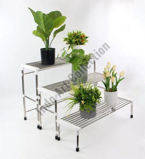 Rectangular Stainless Steel Planter Stand, for Home, Hotel, Office, Feature : Attractive, High Strength