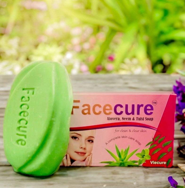 Facecure Herbal Neem Tulsi Soaps, Packaging Type : Plastic Wrapper, Plastic Container, Paper Wrapper