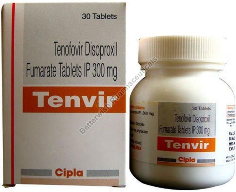 Tenofovir Disporoxil 300mg Tablets, Packaging Type : Plastic Bottle