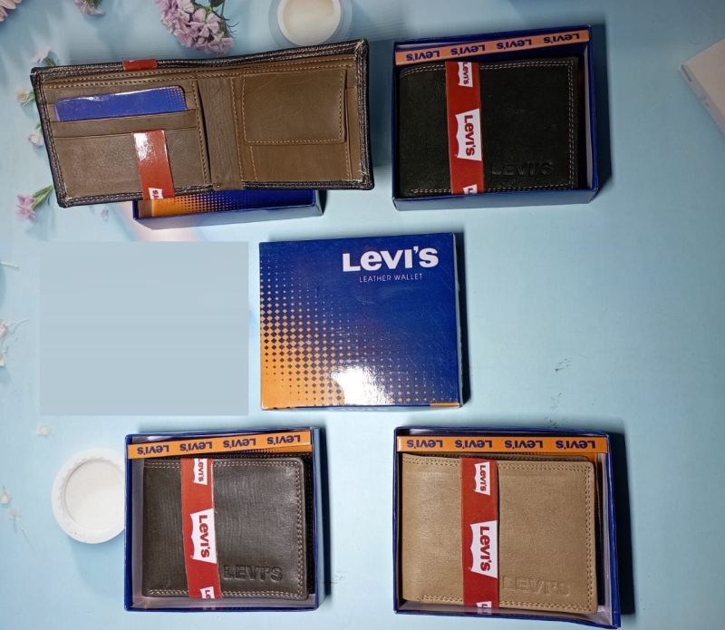 Mens Levis Leather Wallets, Technics : Machine Made