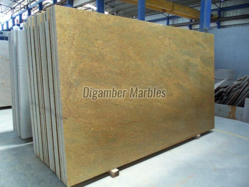 Kashmir Gold Granite Slab, Shape : Rectangular