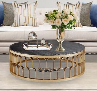 Metal Wood Center Table, Shape : Round