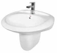 Cepri- 505 Half Pedestal Wash Basin for Home, Hotel, Restaurant