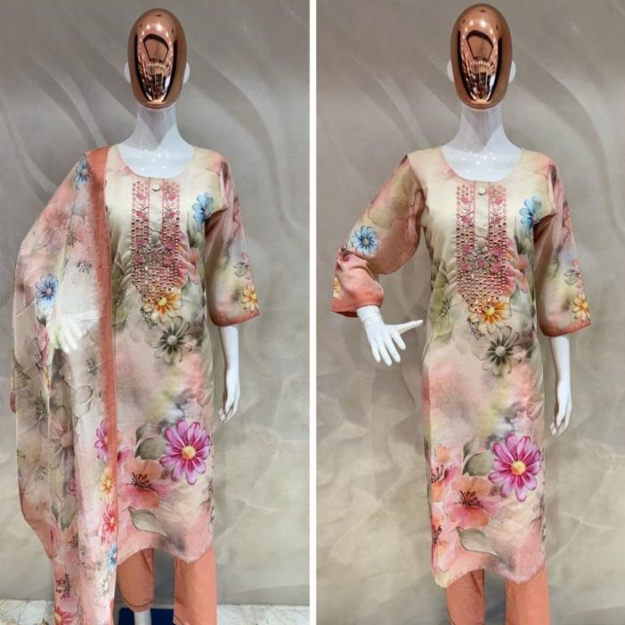 Digital Print Silk Suit, Fit Type : Regular Fit