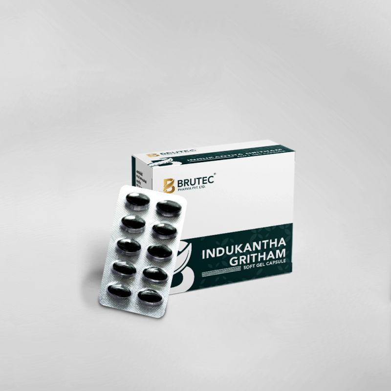 Brutec Pharma Indukantha Gritham Capsule, Packaging Type : Paper Box