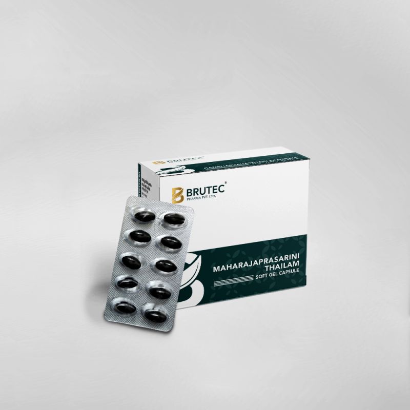Brutec Pharma Maharajaprasarani Thailam Capsules, Packaging Type : Box