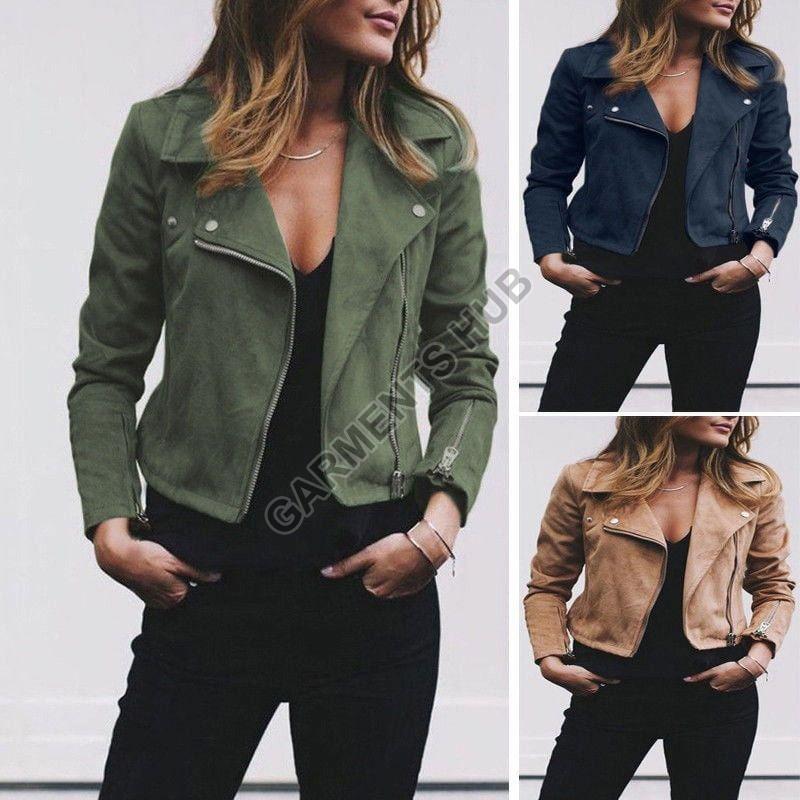 Plain Ladies Leather Jackets, Technics : Machine Made