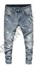 Denim Mens Distressed Jeans, Technics : Machine Made