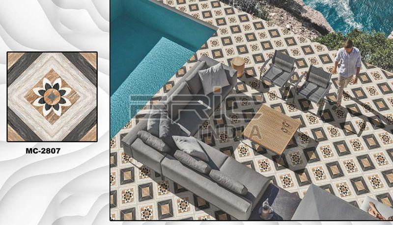 Plain Moroccan Series Vitrified Parking Tile