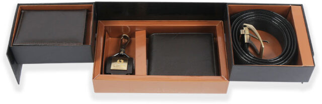 Plain Polished Gi-507 Leather Wallet Set for Gifting, Personal Use