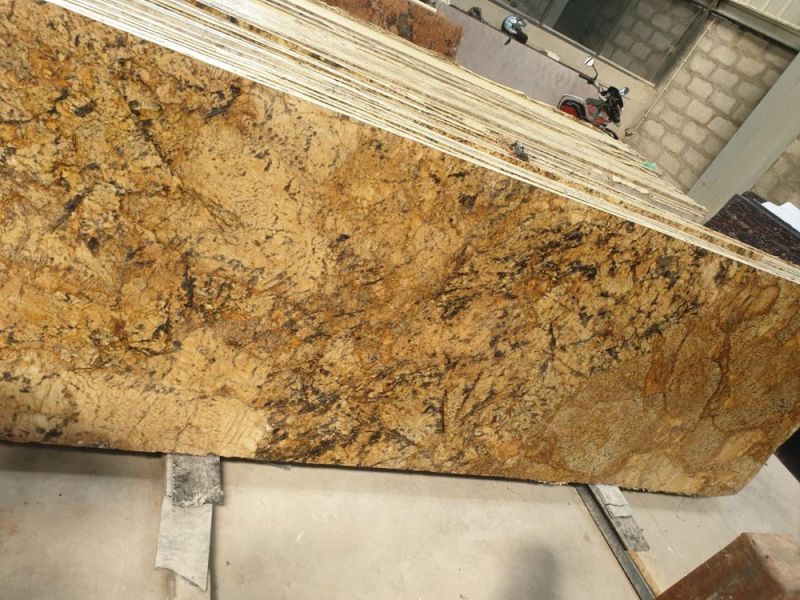Polished Alaska Gold Granite Slab, Width : 2-3 Feet