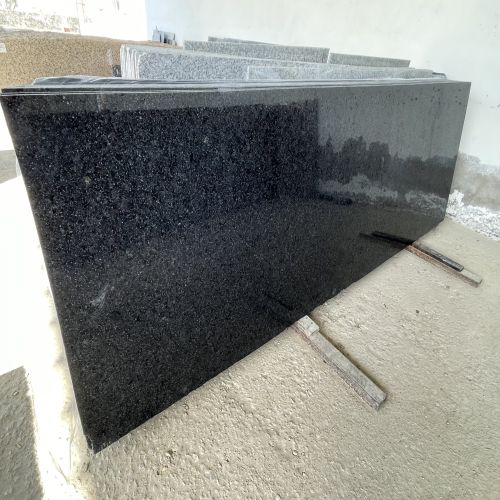 Polished Ash Black Granite Slab