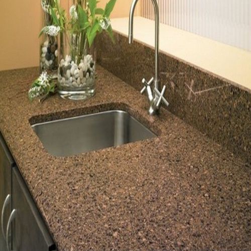 Polished Coffee Brown Granite Slab, Width : 2-3 Feet