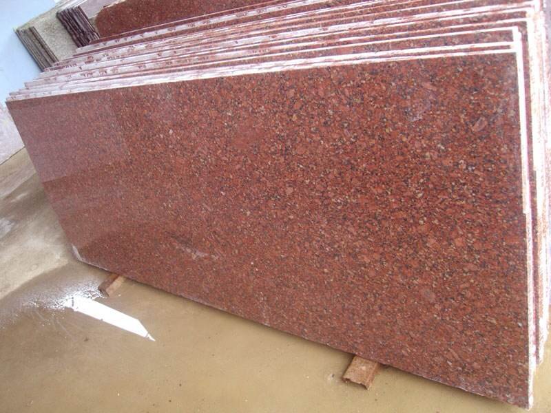 Polished Jhansi Red Granite Slab, Width : 2-3 Feet