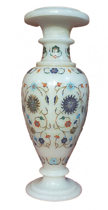 Polished Printed Marble Flower Vase, Speciality : Attractive Design, Durable, Dust Resistance, Fine Finished
