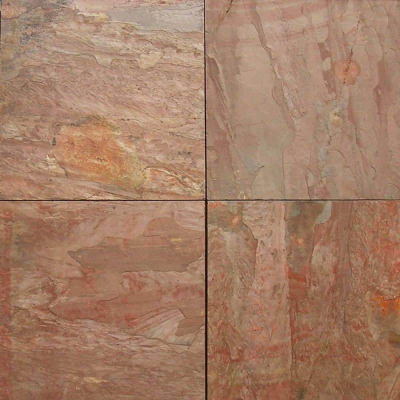 Pure Pink Slate Stone Slab for Flooring, Paving