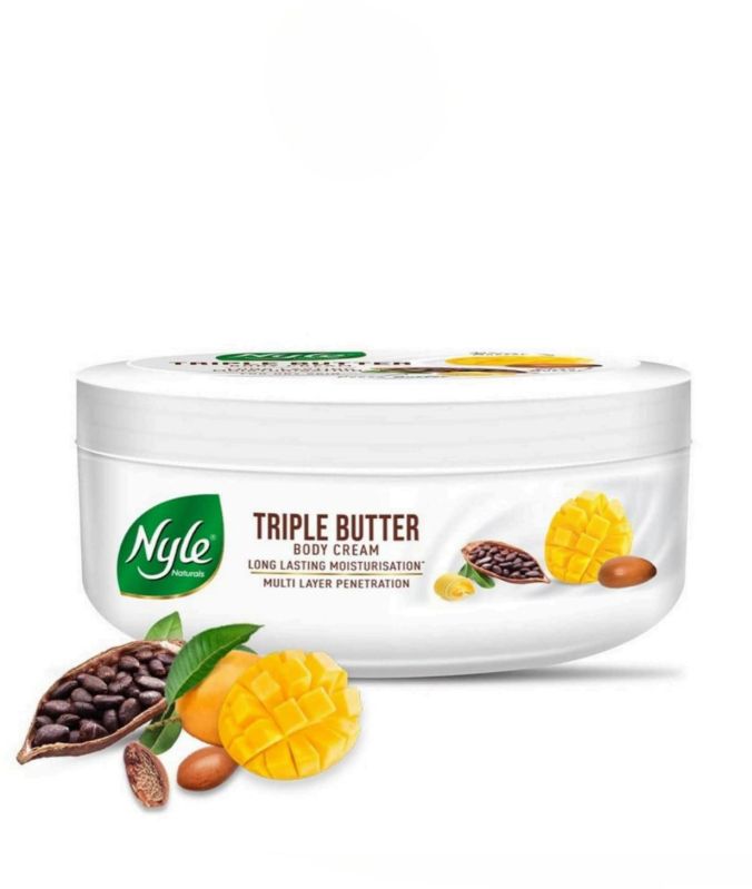 Nyle Naturals Triple Butter Body Cream, Packaging Type : Plastic Tub