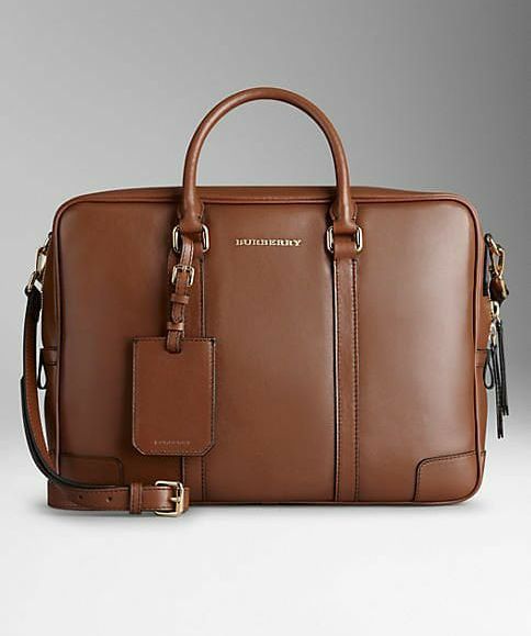 Brown NDM Leather Office Bag, Gender : Men