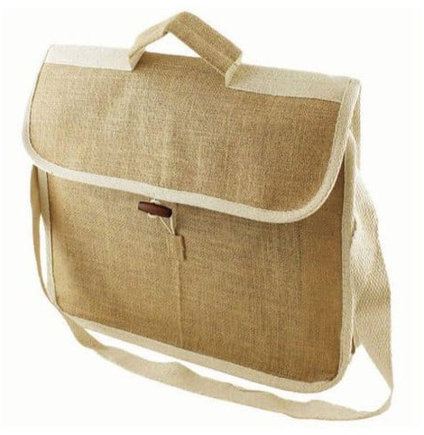 Plain Jute School Bag, Color : Brown