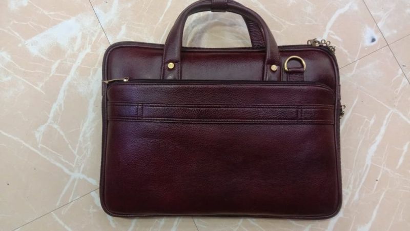 Plain NDM Leather Messenger Bag for Office Use