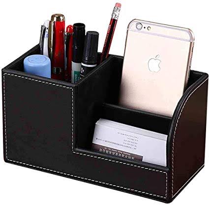 Leatherette PU Rexine  Office Desk Organizer, Packaging Type : Box
