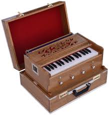 Polished Wood Suitcase Harmonium for Musical Use