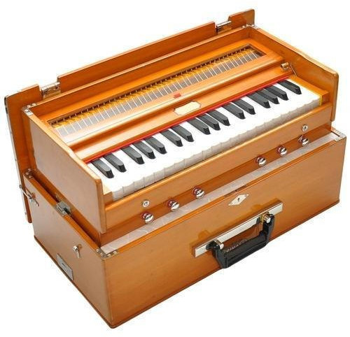 Polished Wooden Harmonium for Musical Use