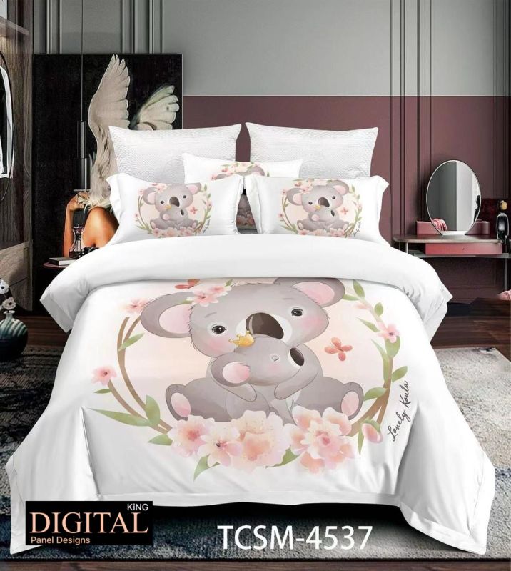 Cotton Printed King Size Bed Sheets for Home, Hotel