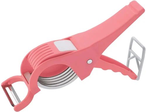 Pink 2 In 1 Plastic Vegetable Cutter