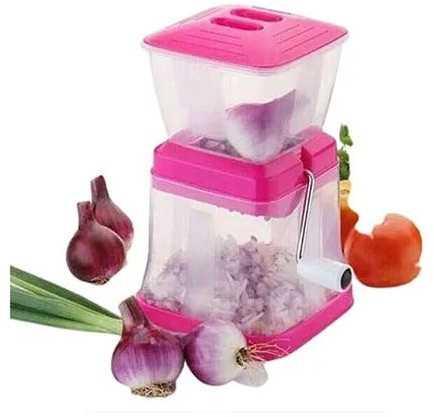 Pink Plastic Onion Chopper, Blade Material : Stainless Steel