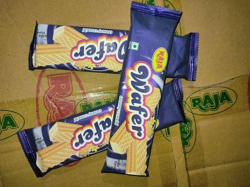 Raja Crunchy Vanila Flavoured Cream Wafer for Human Consumption
