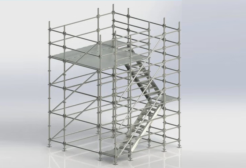 Polished Aluminum Scaffolding Stair Tower for Construction, Industrial