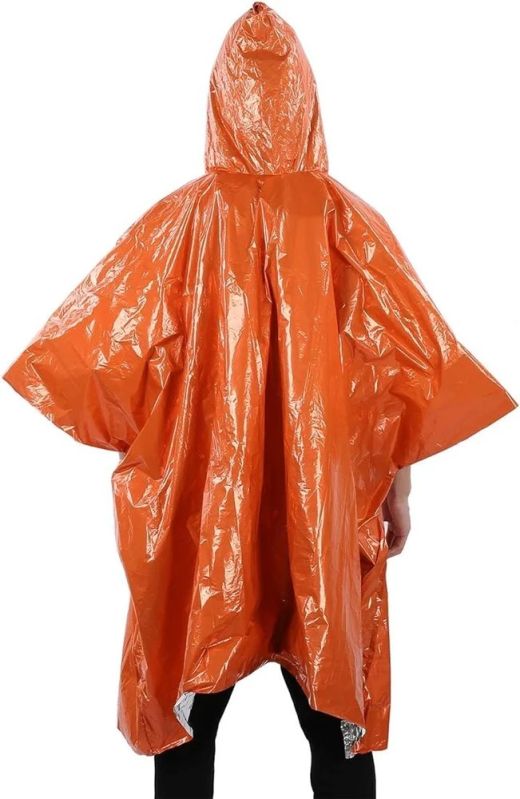 Plastic Plain Unisex Disposable Rain Poncho, Sleeve Type : Full Sleeve