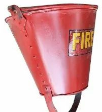 Printed Paint Coating Mild Steel Fire Bucket, Shape : Round