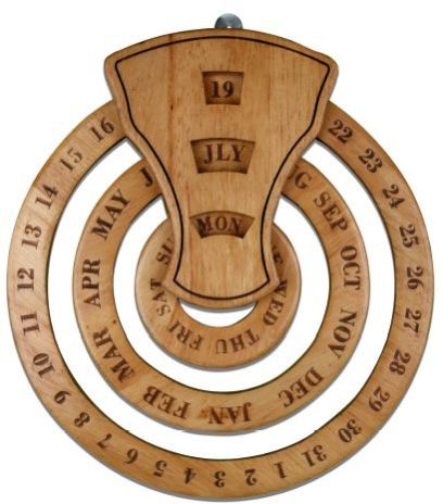 Fully Wooden Wall Calendar