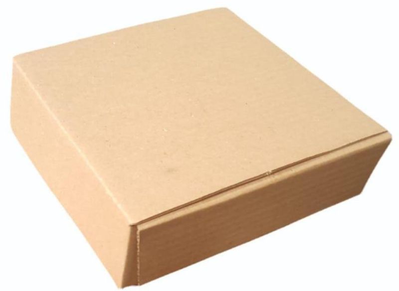 Plain Beige Corrugated Box for Packaging Use