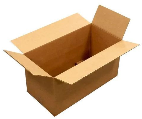 Plain Rectangular Corrugated Box for Packaging Use