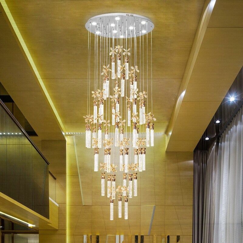 Polished Glass Hanging Chandelier for Home, Hotel, Restaurant