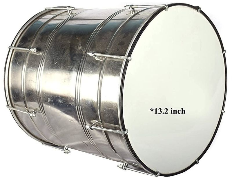 Polished Stainless Steel Maharashtrian Dhol