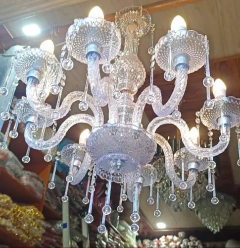 Polished Glass White Light Hanging Chandelier for Decoration