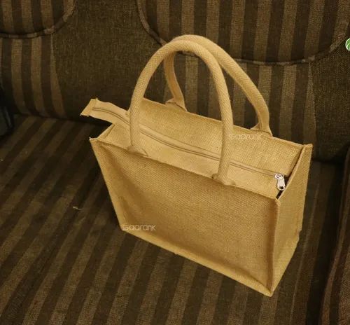Plain Biodegradable Jute Bag for Packaging Grocery