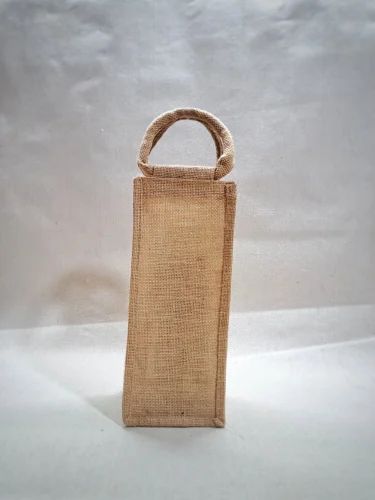 Plain Brown Jute Bottle Bag, Technics : Machine Made