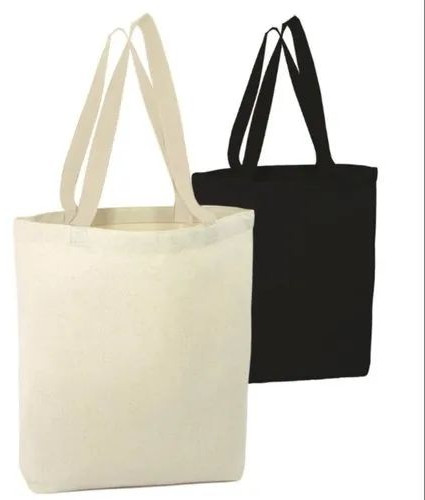 Loop Handle Plain Canvas Tote Bag for Shopping