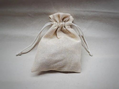Plain Cotton Potli Bag for Jewellery Use