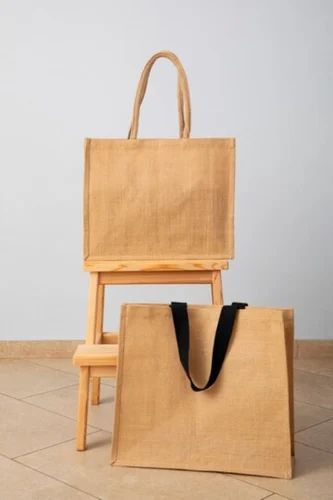 Plain Jute Carry Bag, Handle Type : Loop Handle